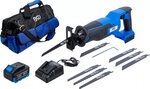 Kit seghetto a batteria senza spazzole 18 V con accumulatore e caricatore rapido