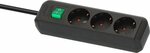 Presa multipla con interruttore 3 prese nero 5 m h05vv-f 3g1,5