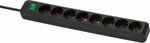Multipresa con interruttore multipresa a 8 nero 3 m h05vv-f 3g1,5