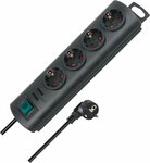 Presa multipla 4 prese nero 1,5m h05vv-f 3g1,5