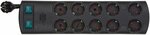 Presa multipla 10 prese nero 2m h05vv-f 3g1,5 prese commutabili a cinque