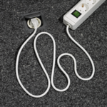 Con interruttore presa multipla a 6 bianco 1,5 m h05vv-f 3g1,5