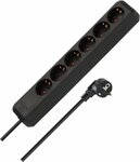 Presa multipla a 6 nero 1,5 m h05vv-f 3g1,5