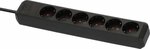 Presa multipla a 6 nero 1,5 m h05vv-f 3g1,5