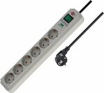 Di protezione sovratensione 13.500 a presa multipla a 6 grigio chiaro 1,5 m h05vv-f 3g1,5