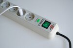 Di protezione sovratensione 13.500 a presa multipla a 6 grigio chiaro 1,5 m h05vv-f 3g1,5