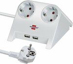 Caricatore usb con 2 prese usb 2100ma 2 prese bianco 1,8m h05vv-f 3g1,5