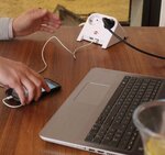 Caricatore usb con 2 prese usb 2100ma 2 prese bianco 1,8m h05vv-f 3g1,5