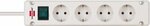 Cavo di prolunga 4 prese bianco 1,5 m h05vv-f 3g1,5