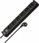 Cavo di prolunga 6 prese nero 3m h05vv-f 3g1,5