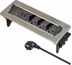 Presa multipla da scrivania con usb indesk power 2m h05vv-f 3g1.5