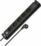 Prolunga bremounta con caricatore usb 5 prese nero 3m h05vv-f 3g1,5 con interruttore