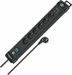 Presa multipla con ricarica usb 6-presi nero 3m h05vv-f 3g1,5