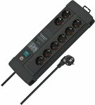 60.000a presa multipla con protezione di sovratensione 8 prese duo nera 3m h05vv-f 3g1,5