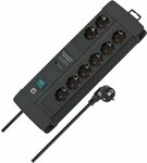 60.000a presa multipla con protezione di sovratensione 8 prese duo nero 3m h05vv-f 3g1,5