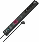 60.000a protezione contro le sovratensioni automatico presa strip 5-fold 1 presa principale 4 prese successive nero 3m h05vv-f 3g1,5