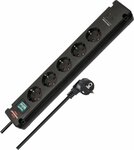 Ciabatta con 2 prese di ricarica usb c 5x nero 3m h05vv-f3g1,5