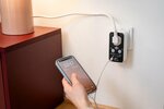 Timer digitale per conto alla rovescia con USB A e USB C bianco nero