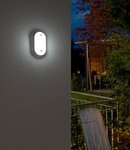 Lampada ovale a LED OL 1650 P con segnalatore di movimento ad infrarossi 1680lm, IP54, bianco
