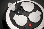Box avvolgicavo  con ricarica USB nero bianco 3m H05VV-F 3G1,5
