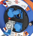 Avvolgicavo Garant CEE IP44 da campeggio marittimo 25 m H07RN-F 3G2,5, 1xCEE230V 16A, 3x prese di contatto protettive