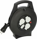 Box avvolgicavo VL2-X 3 prese con ricarica USB nero 10m H05VV-F 3G1,5