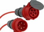 Cavo di prolunga CEE IP44 25m rosso segnale AT-N07V3V3-F 5G1,5 400V 16A