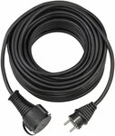 Prolunga di gomma di alta qualita IP44 5m nero H05RR-F 3G1,5