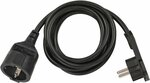 Cavi di prolunga corti con spina piatta angolata 2m H05VV-F3G1,5 nero