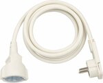 Cavi di prolunga corti con spina piatta angolata 2m H05VV-F3G1,5 bianco