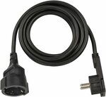 Cavi di prolunga corti con spina piatta angolata 3m H05VV-F3G1,5 nero