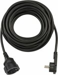Cavi di prolunga corti con spina piatta angolata 10m H05VV-F3G1,5 nero