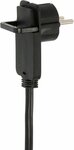 Cavi di prolunga corti con spina piatta angolata 10m H05VV-F3G1,5 nero