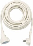 Cavi di prolunga corti con spina piatta angolata 10m H05VV-F3G1,5 bianco
