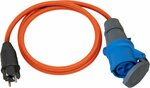 Cavo adattatore Camping Maritime IP44 1,5m arancia H07RN-F 3G2,5 Spina di contatto di protezione, presa CEE 230V 16A