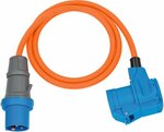 Prolunga CEE IP44 per campeggio marittimo 1,5m arancione H07RN-F 3G2,5 spina CEE, attacco angolare 230V 16A