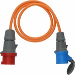 Cavo adattatore campeggio marittimo IP44 1,5 m arancione H07RN-F 3G2,5 Spina CEE 400V 16A, attacco CEE 230V 16A