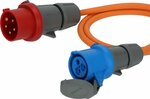 Cavo adattatore campeggio marittimo IP44 1,5 m arancione H07RN-F 3G2,5 Spina CEE 400V 16A, attacco CEE 230V 16A