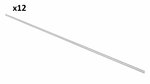 Binario per tenda in alluminio 90 250 x 2 7 cm x12 pezzi
