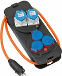 Camping Stazione di energia 2xCEE230V 16A, 3x230V 1,5m H07RN-F3G2.5 con spina di contatto di protezione