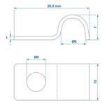 Morsetto per cavi 6 mm x10 pezzi
