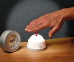 Luce da notte LED a batteria NLB 02 BS con rilevatore di movimento a infrarossi e interruttore a pulsante 2 LED 60lm 3x AA (inclusi)