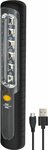 Lampada portatile a LED a batteria HL 300 AD 300lm, con dinamo, gancio, magnete, USB