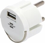 Adattatore di presa USB 2,4A bianco