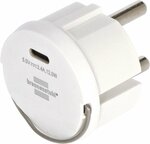Adattatore di presa USB C 2,4A bianco