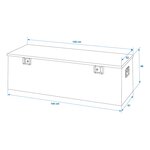 Cassetta porta attrezzi in alluminio per rimorchio 1450 x 520 x H 460 mm