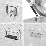 Cassetta porta attrezzi in alluminio per rimorchio 1450 x 520 x H 460 mm