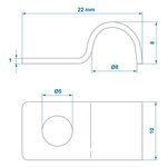 Fermacavo per telaio da 8 mm x10 pezzi