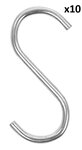 Gancio a S diametro 4mm 6cm x10 pezzi