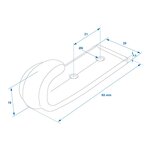 Gancio avvitabile in plastica
